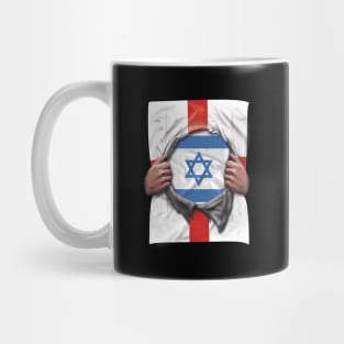 Israel Flag English Flag Ripped - Gift for Isreali From Israel Mug